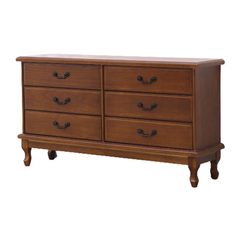 American Traditional Home Chest Solid Wood Storage Chest with Drawers