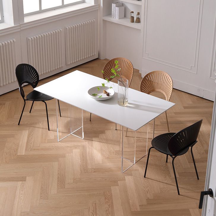 Medieval Modern Stone Dining Table Double Pedestal Table for Kitchen