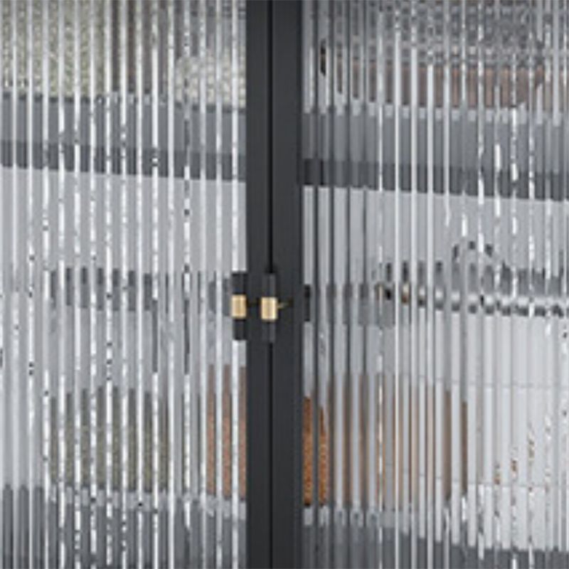 Contemporary Curio Cabinet Glass Doors Metal Storage Cabinet for Living Room