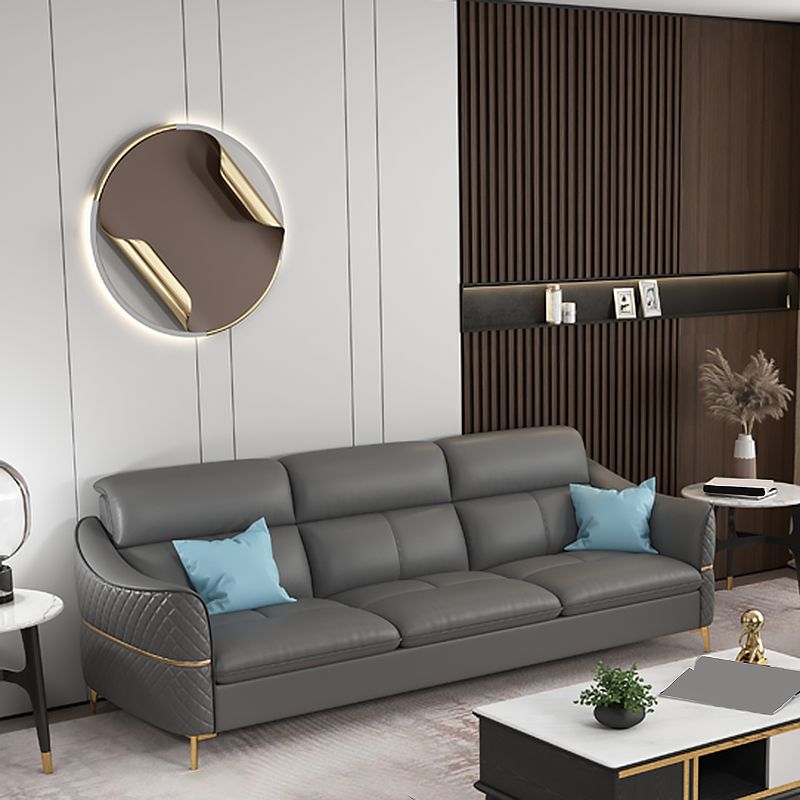 36.22" Tall Modern Genuine Leather Sectional/Sofa with Cushion Back
