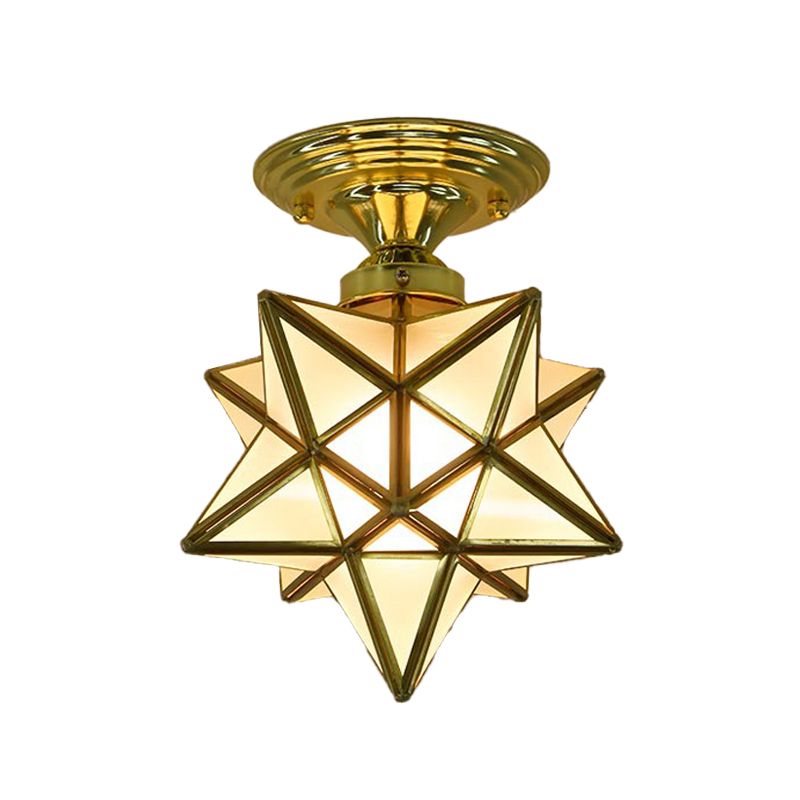 Modern Star Shape Flush Mount Light Fixtures 1 Light Flush Mount Ceiling Light