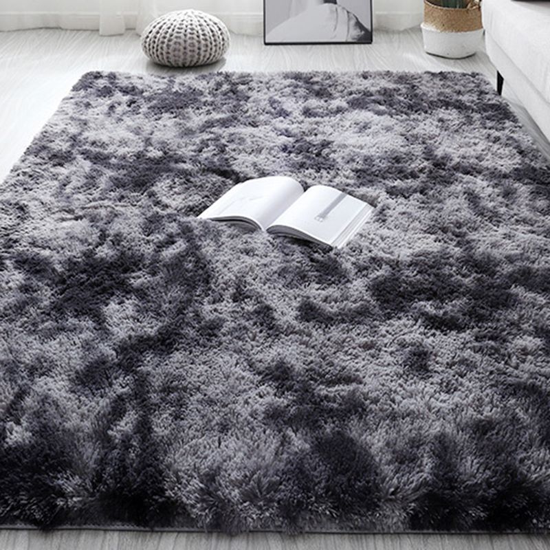 Casual Tie Dye Printed Rug Contemporary Shag Carpet Polyester Stain Resistant Rug for Living Room