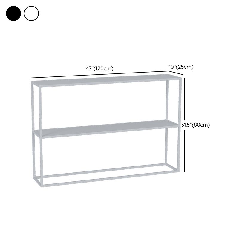 Modern Console Accent Table Antique Finish Rectangle Console Sofa Table in Metal