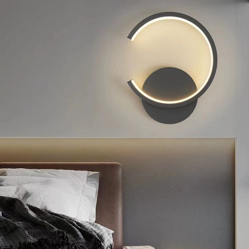 Modern LED Wall Lamp 1-Light Simple Wall Mount Lamp with Acrylic Shade for Bedroom