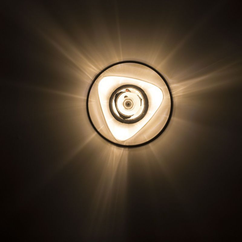 Plafoniera da incasso a triangolo modernista in cristallo trasparente LED Corridoio da incasso