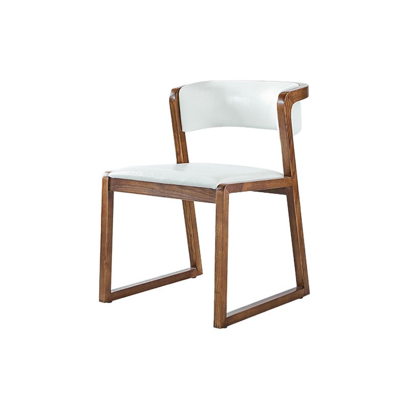 Silla lateral de comedor de madera tradicional, silla lateral de comedor con respaldo abierto para uso doméstico