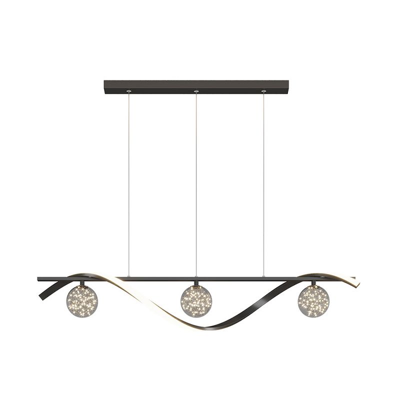 LED Island Light Modern Island Hanging Light with Acrylic Shade for Living Room