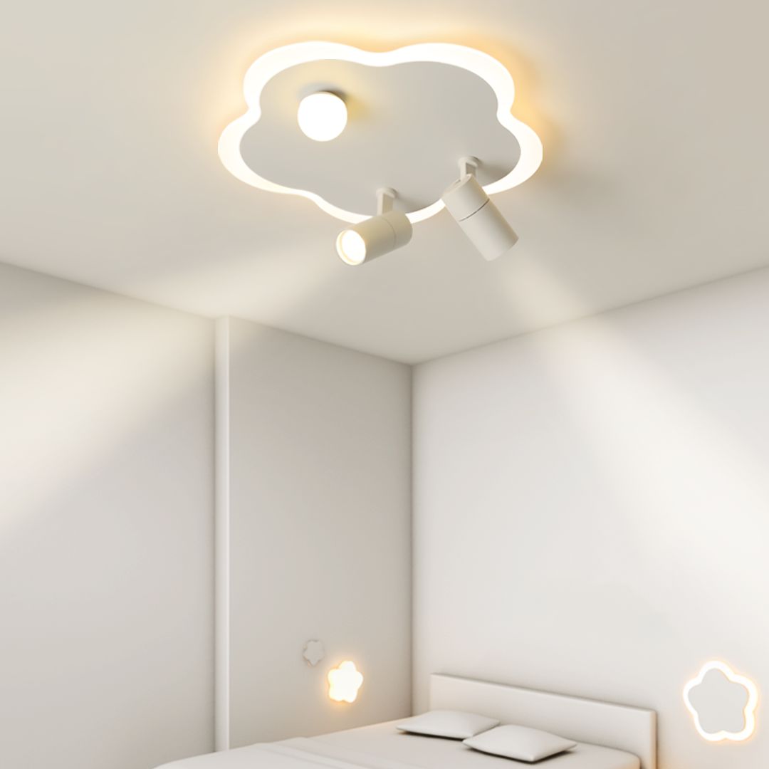 Lampada da soffitto bianca a forma di fiore Lampada da soffitto a LED con faretti