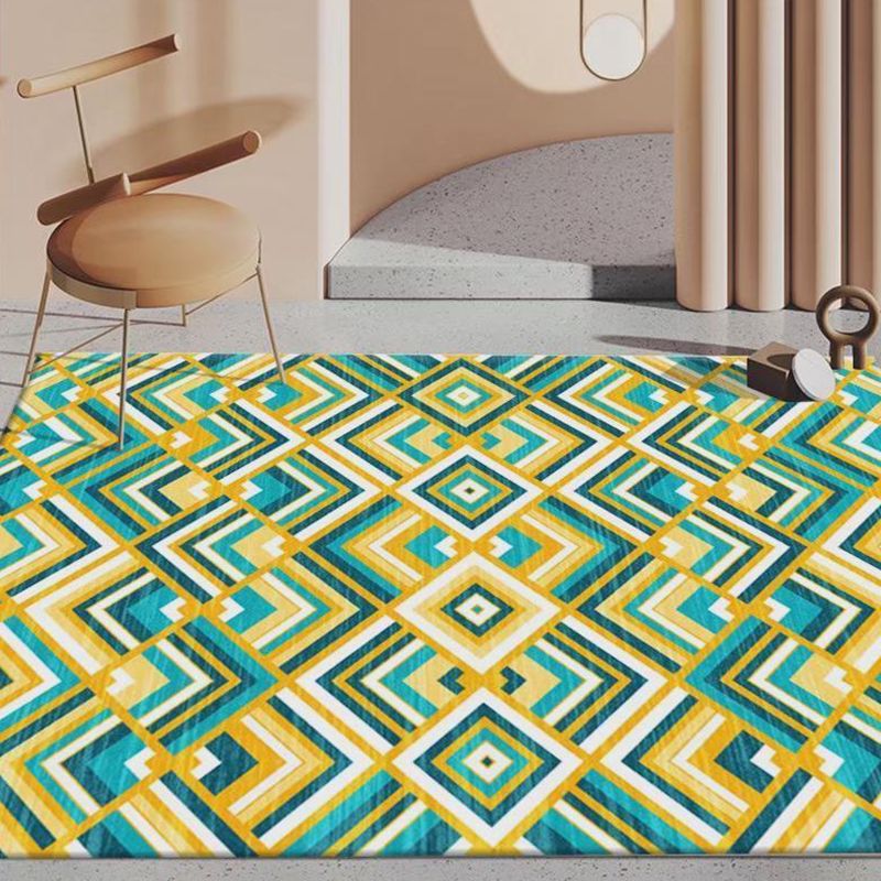 Dark Gray Modern Rug Polyester Graphic Indoor Rug Stain Resistant Rug for Living Room