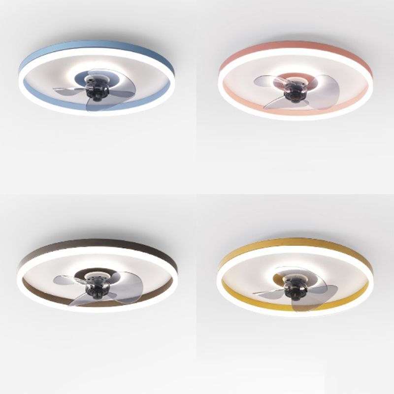 2 Light Ceiling Fan Light Modern Style Metal Ceiling Fan Light for Dining Room