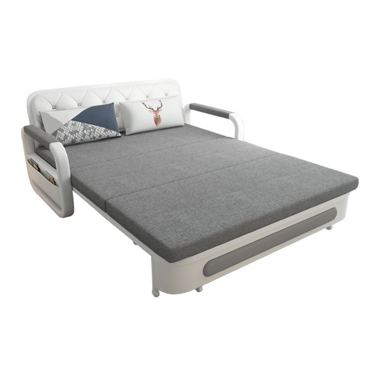 Cushion Back Sofa Futon Pillow Included Round Arms Futon Sofa Bed