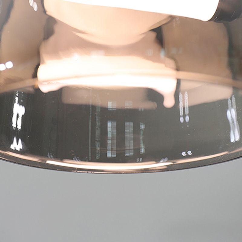 Forme de baril Éclairage suspendu en verre de style moderne 1 pendentif léger pour chambre à coucher