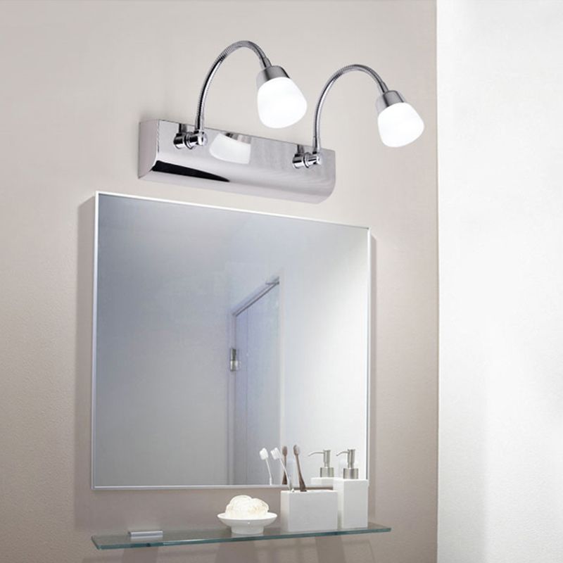 Modern Style Vanity Light Simple LED Mirror Front Light with Acrylic Shade for Bathroom