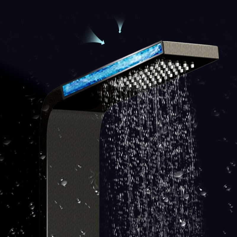 Contemporary Shower System Slide Bar Dual Shower Head Thermostatic Wall Mounted Shower Set