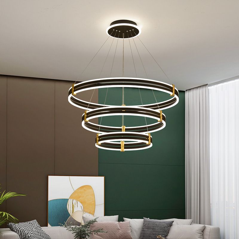 Lampone a LEDELIE LEDELIER MODERNA LUCE A 3-COLOR LIGHT ALLUMINUM ALLUMINUM ALLUMINIO LUCE PENSI