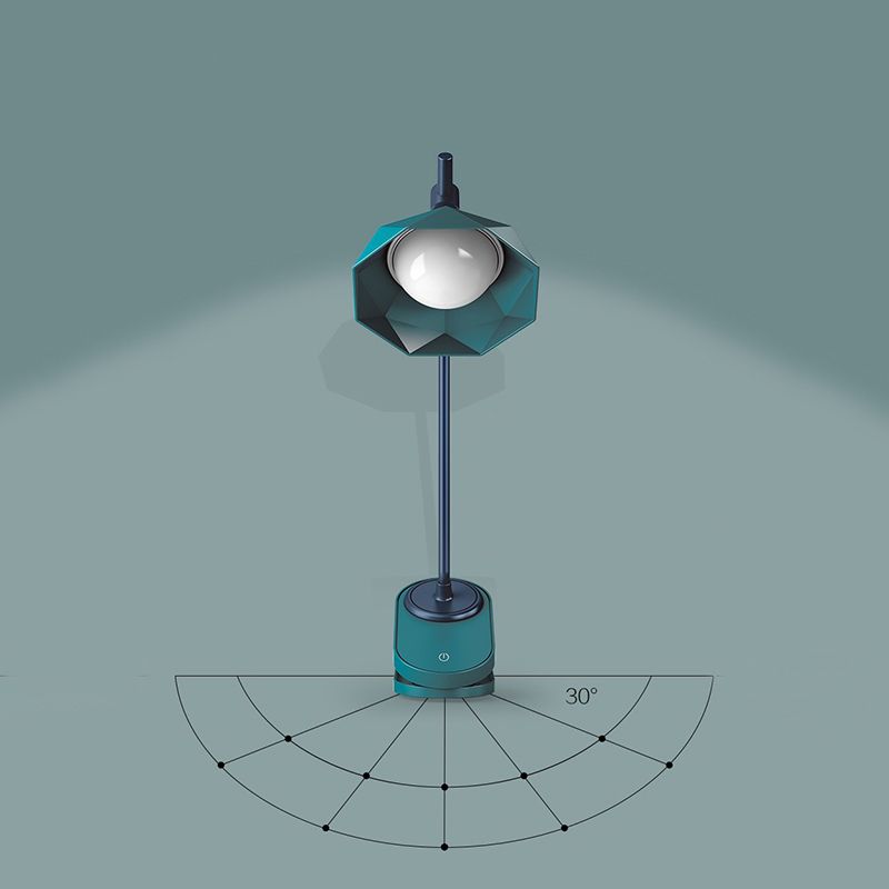 Lámpara de escritorio de sujetador con forma de diamante Macaron de plástico para la habitación de la habitación del niño recargable Luz de estudio LED