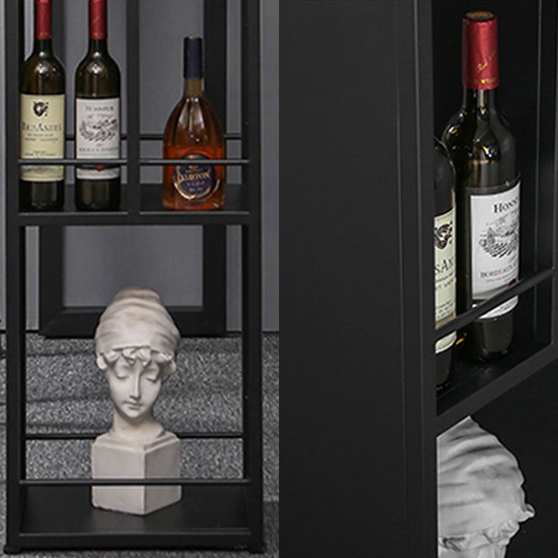 Mesa de altura de la altura de la barra de cocina Mesa de pub rectangular moderno con almacenamiento de vino