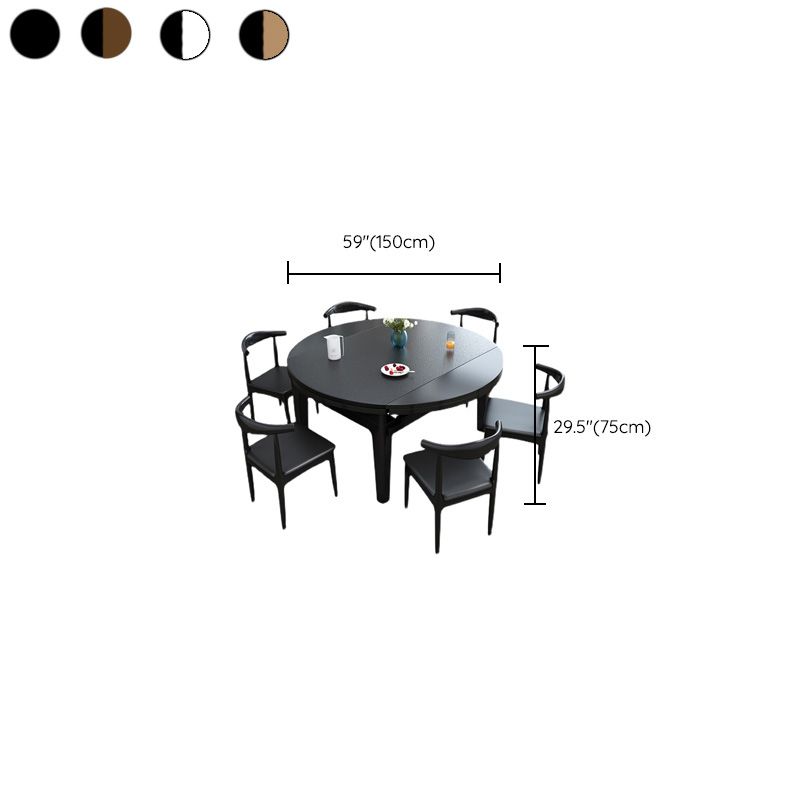 Contemporary Kitchen Dinner Table Solid Wood 4 Legs Dining Table