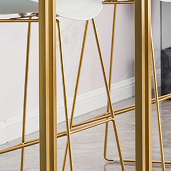 Dining Room Wood Top Counter Table Gold Base 42-inch Glam Style Bar Table