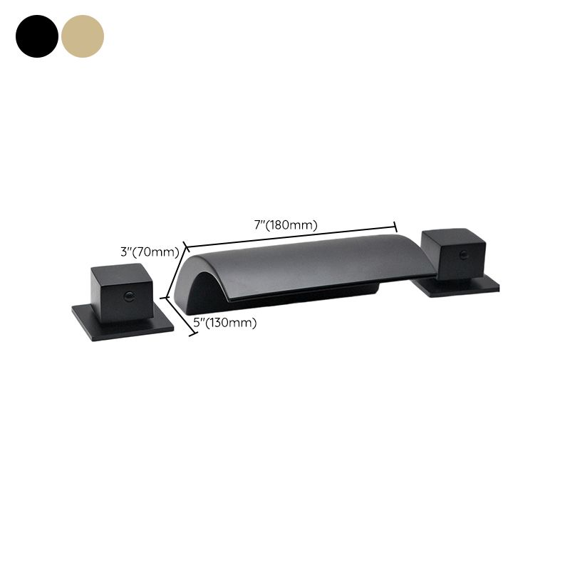 Contemporary Bath Faucet Trim Metal Deck Mounted Bath Faucet Trim