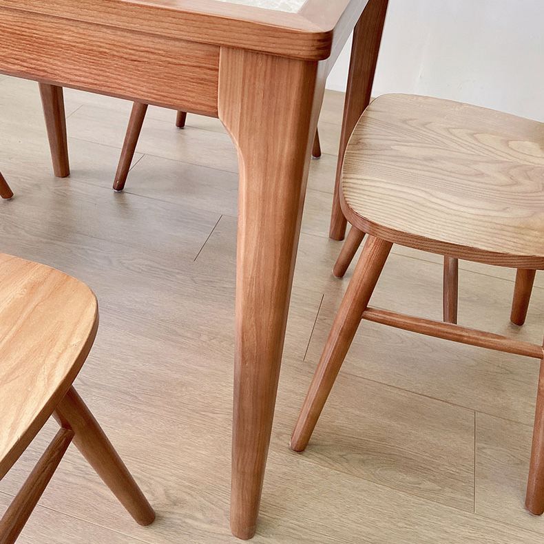 Industrieel grijs gesinterde stenen tafel standaard keuken eettafel met 4 potenbasis