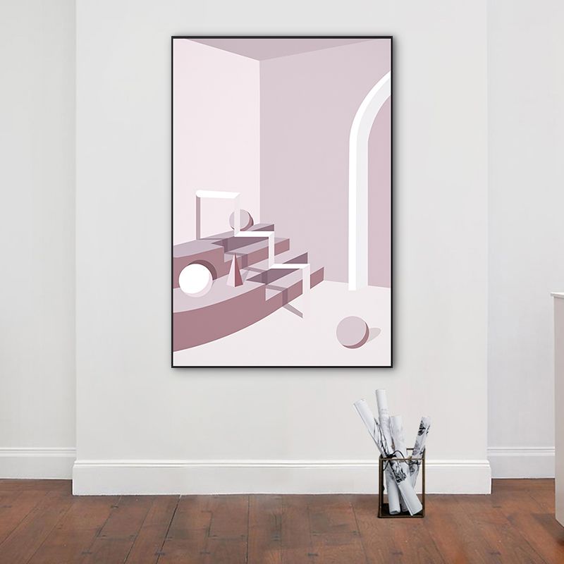 Décoration murale moderne, Illustration de couleur Pastel, toile géométrique et intérieure de maison