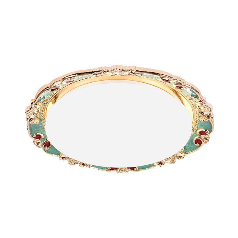 Flower Bedroom Flushmount Illuminazione Tradizionale LED Resina Nero / Rosso / Verde Flush Montaggio