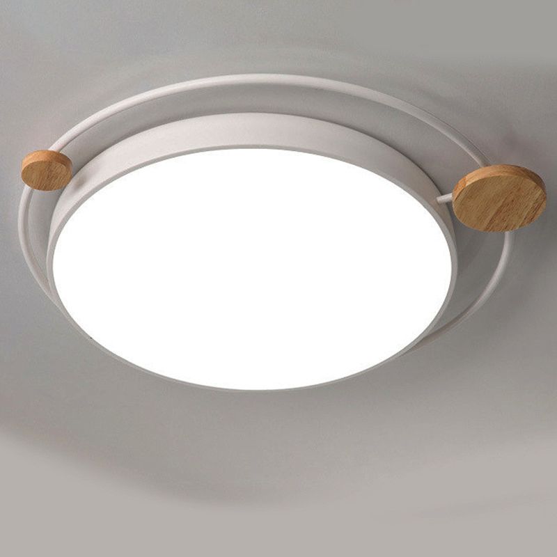 Modernistisch rond plafondgemonteerd licht acryl 16"/19,5"/23,5" W LED slaapkamer grijs/wit inbouwlicht in natuurlijk/3 kleuren licht
