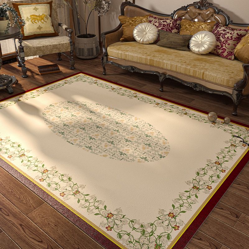 Stylish Traditional Area Carpet Bohemian Pattern Polyester Rug Anti-Slip Backing Rug for Living Room
