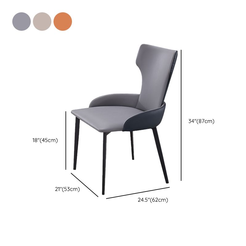 Dining Room Industrial Arm Chair Upholstered Wingback Dining Chairs