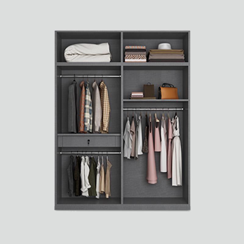 Modern Style Wardrobe White Colour Wooden Wardrobe Closet with Drawer