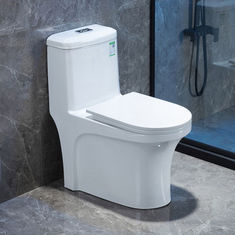 Contemporary One Piece Flush Toilet Floor Mounted White Urine Toilet for Washroom