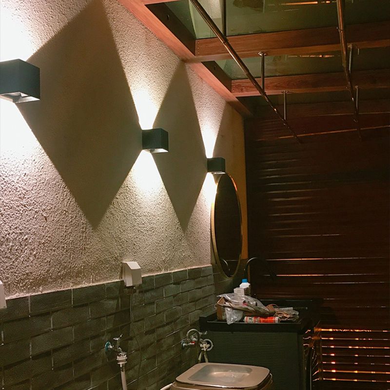 Aluminio de 2 luces Apliques de pared Flexiones de iluminación Geométricas Lámparas de apliques de pared de estilo moderno