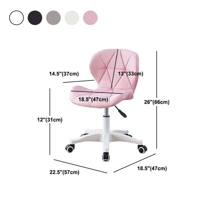 Armless Chair22.4" L x18.5"W x25.9H" Swivel Wheels Chair for Living Room