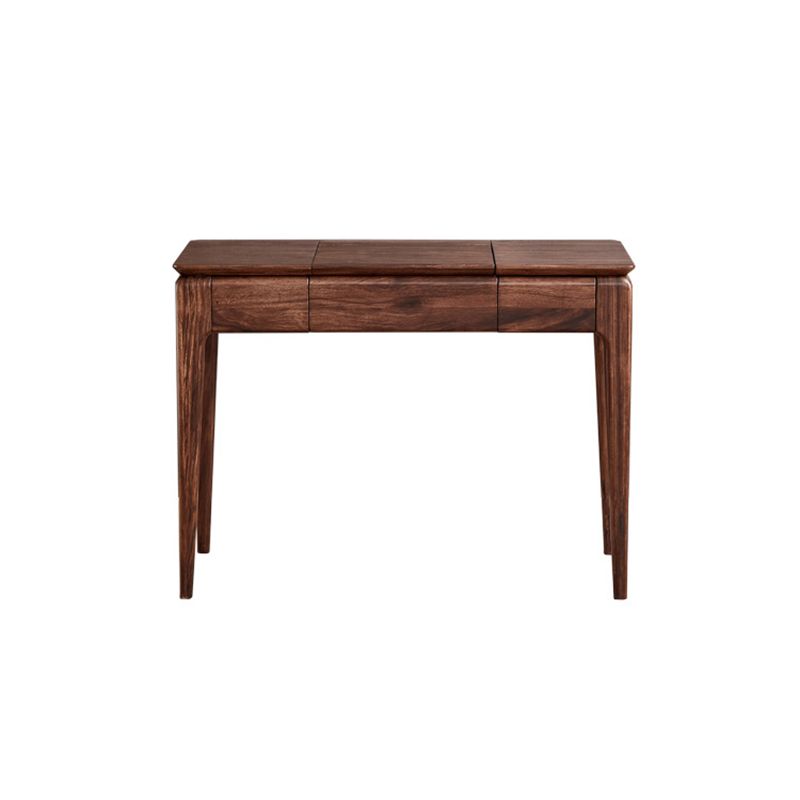 2 Drawer & Jewelry Vanity Desk Brown Wood Makeup Vanity Desk