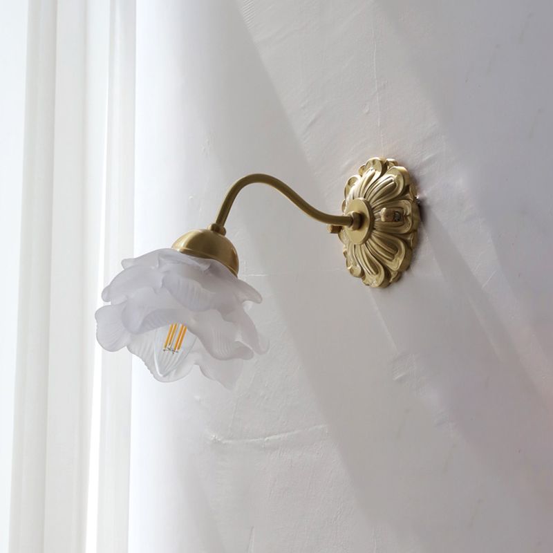 Modern Style Flower Shaped Wall Light Sconces Metal 1 Light Wall Lighting