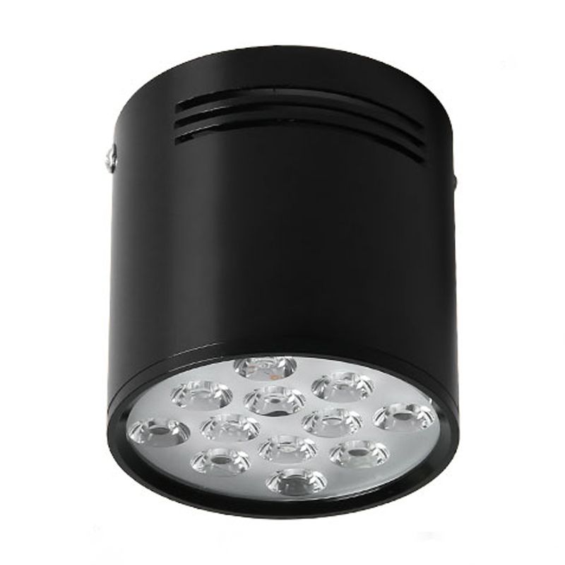 Cylindrical Shape Ceiling Lamp Modern Simple Style Aluminium 1 Light Flush Mount for Aisle