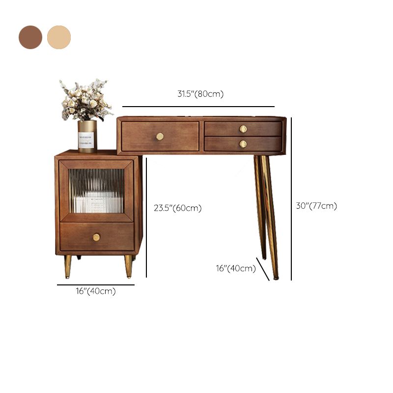 Solid Wooden Vanity Table Drawers Simple Makeup Vanity Table