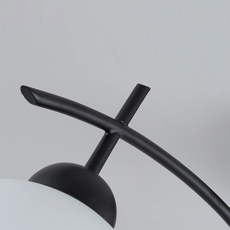 Moderne semi-inbouwlamp, eenvoudige plafondlamp met glazen kap voor salon