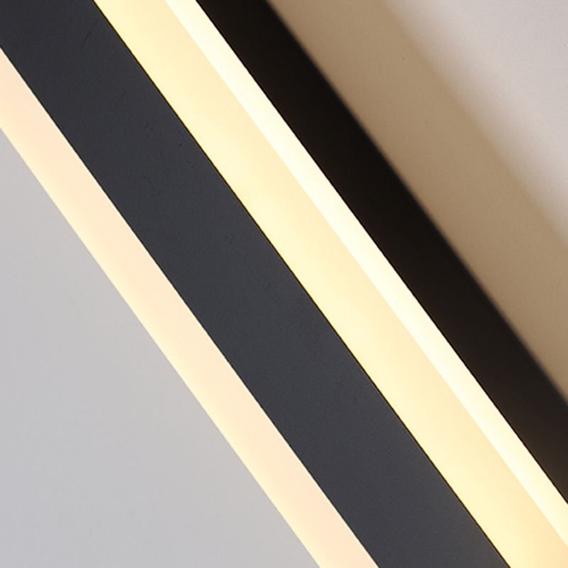 Linearer Schatten moderner Stil Wandleuchten Metall Einleichte Wandmontage Beleuchtung in Schwarz
