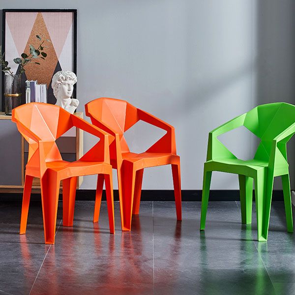 Sillas apilables de estilo moderno, sillón de comedor con patas de plástico para cocina