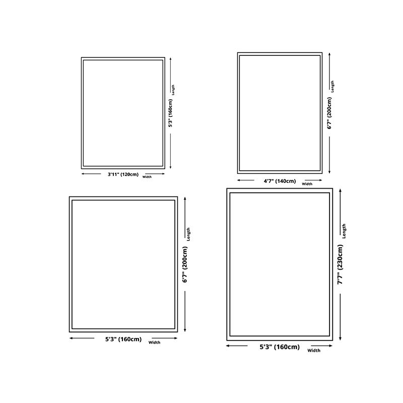 Multicolor Polyester Area Rug European Floral Pattern Carpet Non-Slip Backing Carpet