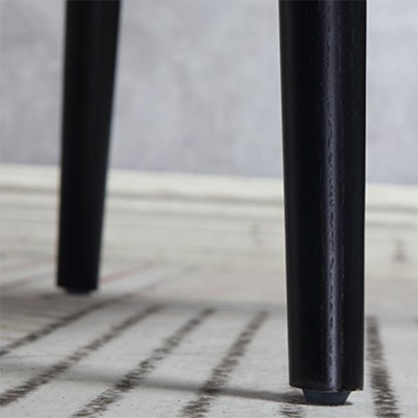 Industrial Ash Open Side Chair Matte Finish Upholstered Dining Chair with Black Legs