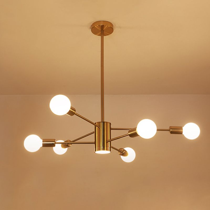 Lumo elettroplato di illuminazione in stile nordico oro con seppietti a LED Multi-Lights Apparecchiatura della sala da pranzo