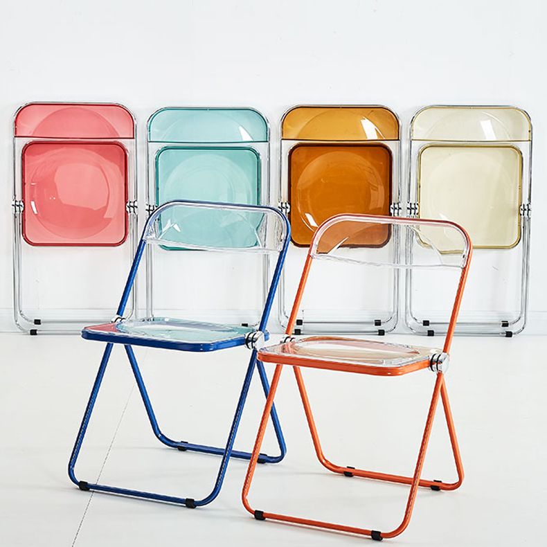 Chaise d'intérieur et d'extérieur moderne, chaise d'appoint en métal, pliable, à dossier ouvert, pour salle à manger