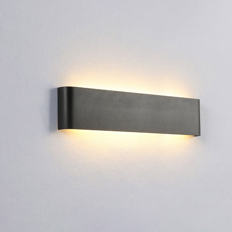 Modern Simple LED Rectangle Wall Mounted Light 1-Light Aluminum Wall Lamp for Living Room