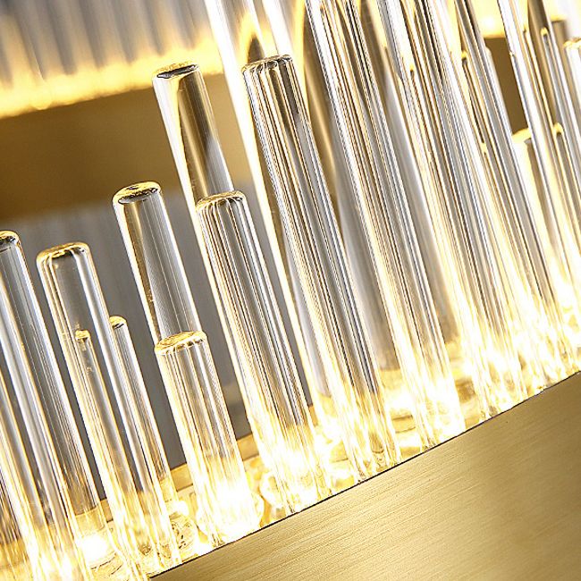 Modern Artistic LED Pendant Light Crystal Circular Chandelier for Living Room