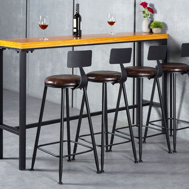 Scandinavian Metal Barstool Velvet Stool in Matte Finish for Indoor