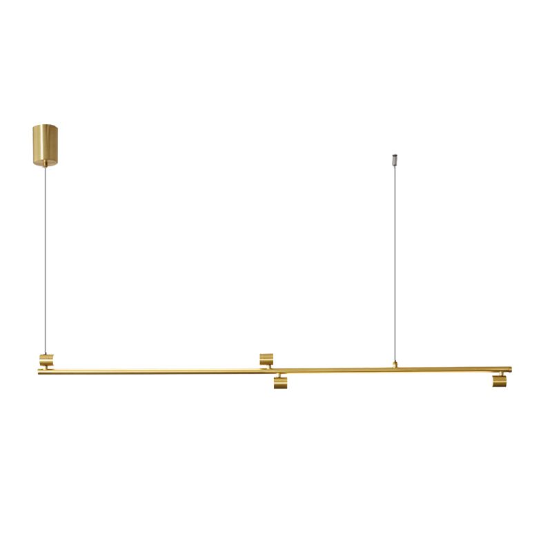 Brass LED Hanging Lamps Minimalism Island Light Fixture for Dining Room