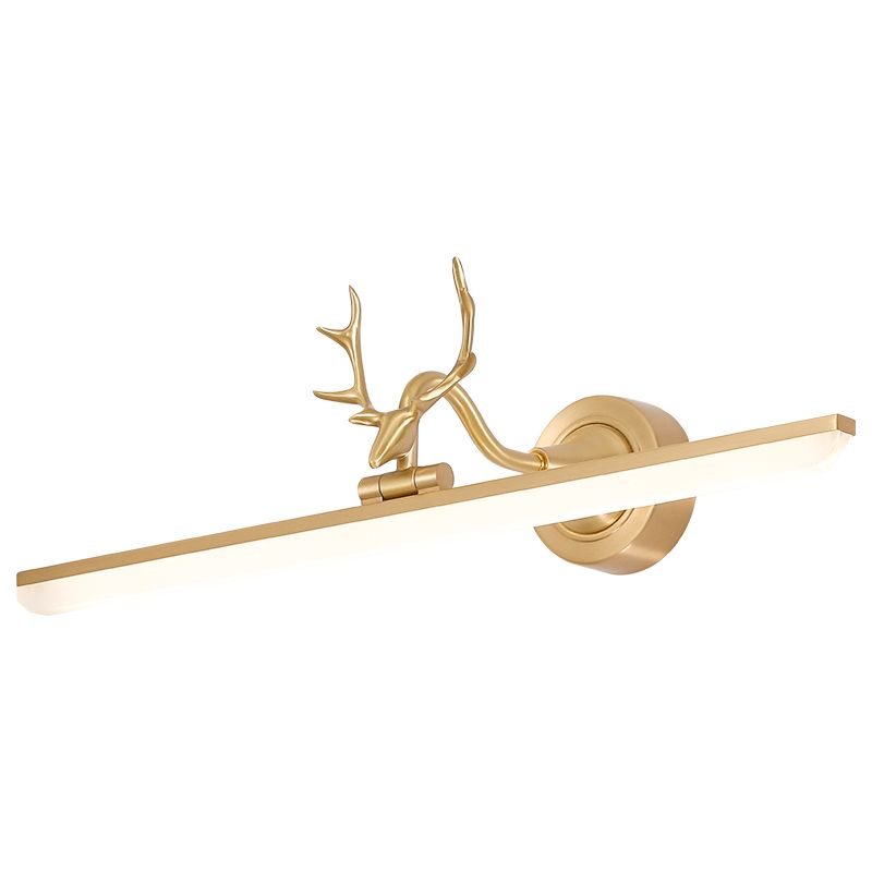 Linear Shape Modern Style Vanity Light Metal 1-Light LED Mirror Light for Bathroom